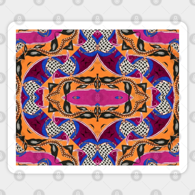 Suzane Style vibrant colour Pattern Sticker by MarjanShop